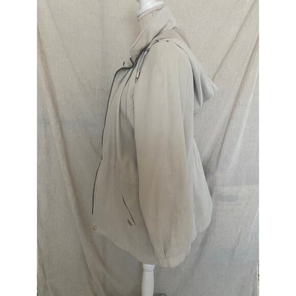 London Fog Ivory Rain / Weather Jacket with Hood Size Small - Picture 5 of 12